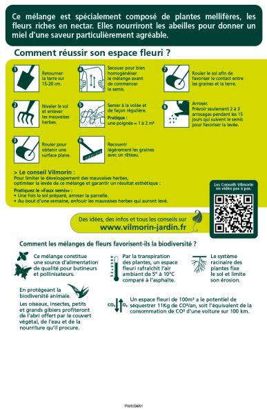 Mélanges de fleurs - Ami des Abeilles - 25 m² - Mélange de fleurs - MEDIA_PACKAGING_VERSO